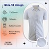 Galaxy By Harvic Men's Slim Fit  Short Sleeve Stretch Printed Dress Shirts - 3 of 4