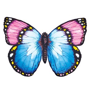 Collections Etc Unique Butterfly-Shaped Skid-Resistant Mat Large Blue - 1 of 3
