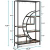 Tribesigns 7-tier Plant Stand, 70.9" Half Moon Shaped Plant Shelf, Industrial Large Flower Pots Display Rack for Home Garden, Balcony, Patio - 3 of 4