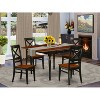 5-Piece Black and Cherry Finish Solid Wood Top - Dining Room Set (Seats-4) - 2 of 4