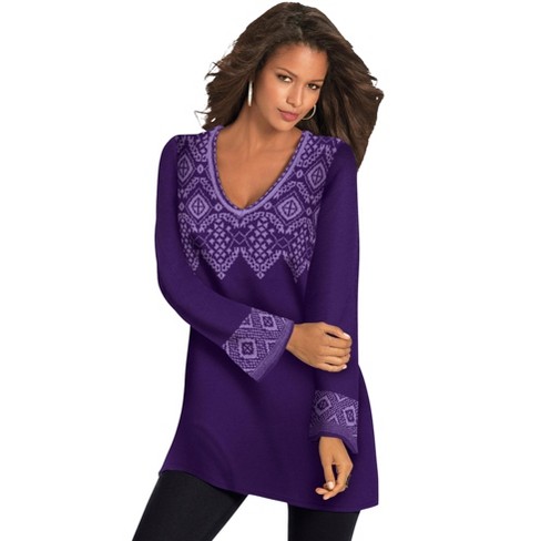 Women's plus clearance size tunic sweaters