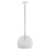 Livex Lighting Chantily 1 - Light Pendant in  White/Brushed Nickel - 2 of 4