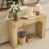 Farmhouse Console Table - Narrow Wood Entryway Sofa Table Behind Couch, Slim Rustic Hallway Furniture for Living Rooms, Foyers, and Apartments - 2 of 4
