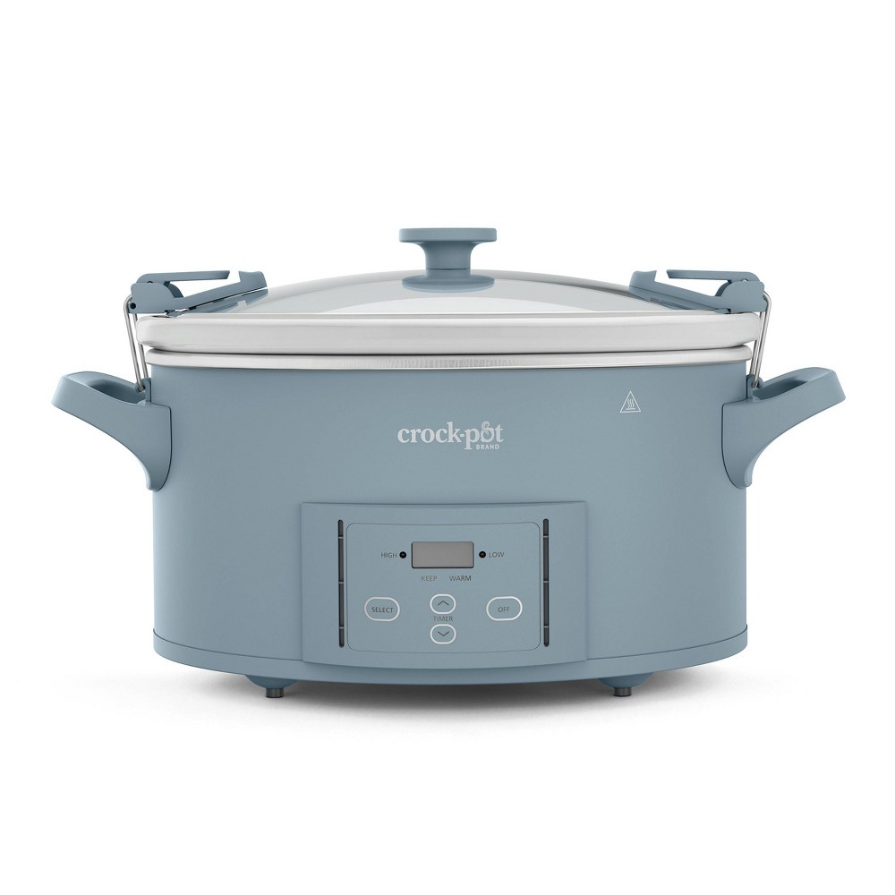 Crock-Pot 7qt Cook and Carry One Touch Programmable Slow Cooker Morning Haze