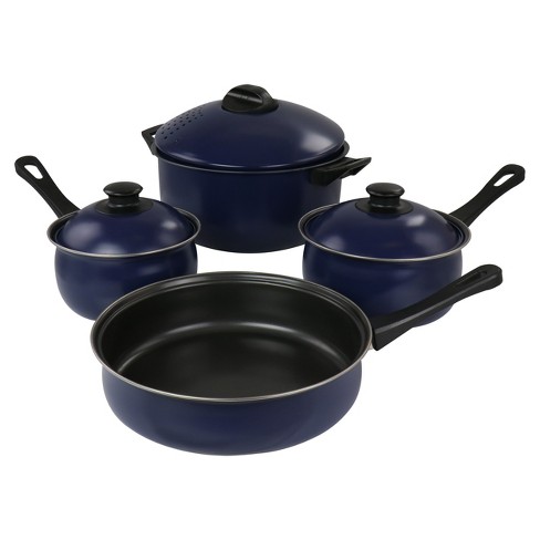 Gibson 7 Piece Carbon Steel Nonstick Pots and Pans Cookware Set with Lids,  Red, 1 Piece - Harris Teeter