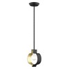 Livex Lighting Meadowbrook 1 - Light Pendant in  Black/Brushed Nickel - 4 of 4