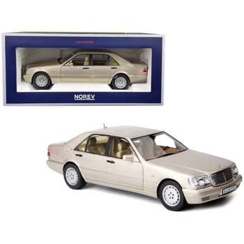 1997 Mercedes-Benz S600 Smoke Silver Metallic 1/18 Diecast Model Car by Norev