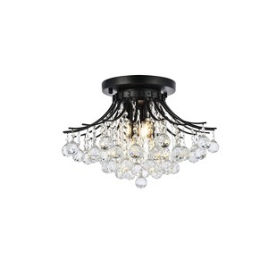 Elegant Lighting Toureg 19 inch black flush mount - 1 of 4