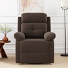 MAYEERTY Chocolate Small Swivel Rocker Recliner for Women, Space-Saving Design for Bedroom & Living Room - 2 of 4