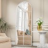 Beautyolove Full Length Mirror 58" x 18" Arched Floor Mirror Wall Hanging Mounted Mirrors Full Body Mirrors, White - 3 of 4