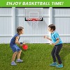 Skirfy Basketball Hoop for Kids, Over The Door Mini Basketball Hoops, Indoor Basketball Set for with 4 Balls, Kids Basketball Toy Red - 2 of 4