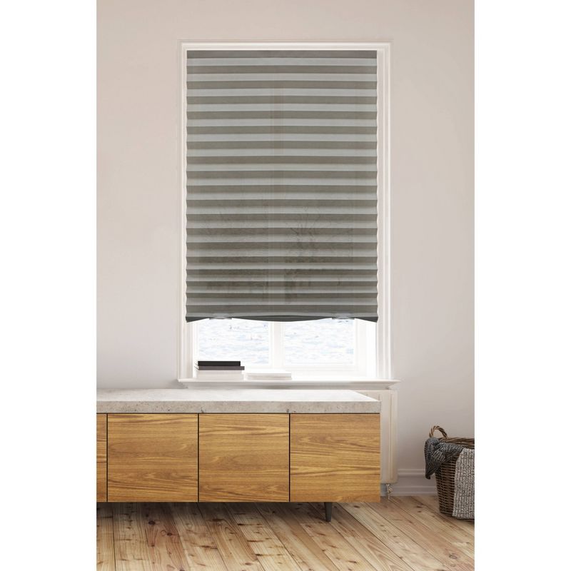 36&#34;x72&#34; Lumi Home Furnishings Light Filtering Pleated Fabric Window Shade Gray, 5 of 10