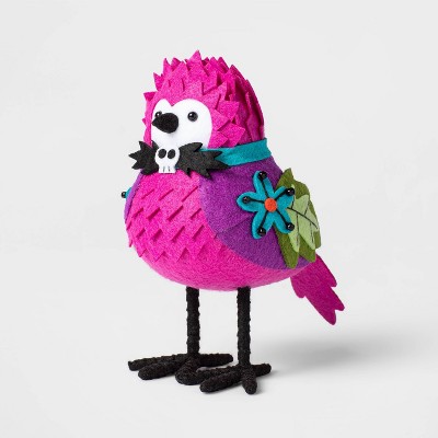 Featherly Friends Ghoulish Garden Bird Purple/Pink Halloween Decorative Figurine - Hyde & EEK! Boutique™