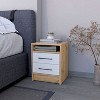 NicBex 14.6 inch Wide Nightstand with 2 Drawers,Modern Side Table with Metal Handles,Bedside Table for Bedroom,Living Room - 2 of 4