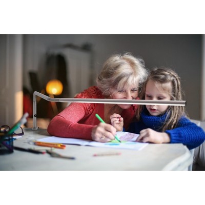 Slimline 3 Brushed Steel Adjustable LED Table Lamp