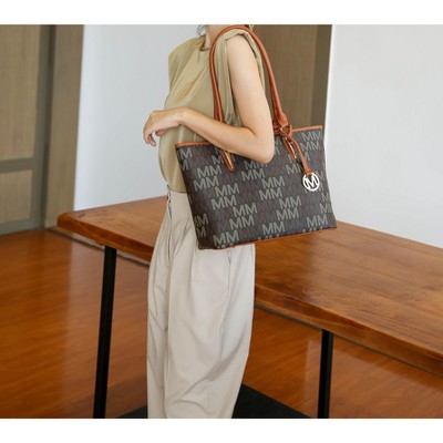 Сумки MKF Collection Alexy M Signature Tote Purse Handbag Women’s Set Vegan Leather by Mia K- Beige — фото 3
