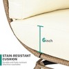 SUGIFT Wicker Egg Chair Oversized Indoor Outdoor Patio Lounger with Steel Frame, 440lb Capacity, Beige - 3 of 4