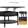 WOWLIVE 36"W Lift Top Coffee Table with Storage, Round Wood Cocktail Table for Living Room, CT003 - 4 of 4