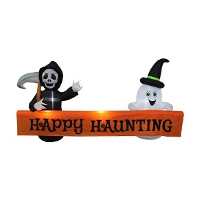A Holiday Company 8ft Inflatable Happy Haunting Banner, 4 ft Tall, Multi - 1 of 4