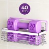 Shower Cage Stainless Steel Shower Bathroom Organizer 3-Pack - No Drilling Required - Rust-Resistant Wall-Mounted Stick-On Shower Basket - Silver - 3 of 4