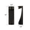LLHZSY 15" High Modern LED Outdoor Wall Sconce Light Fixture Mount Garage Porch House Exterior-Black - 3 of 4