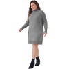 Agnes Orinda Women's Plus Size Long Sleeve Pullover Warm Turtleneck Sweater - 3 of 4