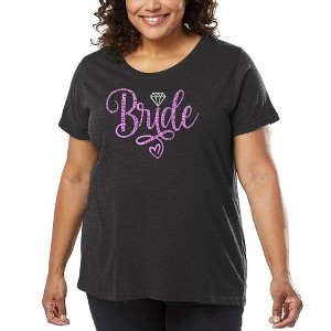 LA Pop Art Women's Word Art T-shirt - Bride - 1 of 4