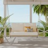Whisen Woven Rope Outdoor Swing Sofa with Soft Cushions for Patio, Courtyard and Balcony - 2 of 4