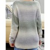 Women's Color Block Sweater Round Neck Knit Pullover Loose Fit Long Sleeve Casual Top - 4 of 4