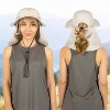 SUN CUBE Womens Sun Hat Neck Flap Cover, UV Protection Wide Brim Fishing Hiking Hat, Ponytail Foldable Summer Beach Outdoor - 4 of 4