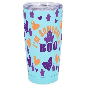Elanze Designs I'm Someone's Boo Ghost Love Hearts Halloween Wrap-Around Design 20 Ounce Stainless Steel On-The-Go Coffee Mug, Thermal Travel Tumbler - 1 of 4