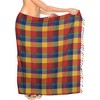 LA LEELA Women's Beachwear Summer Beach Wrap Bikini Wraps Sarong Coverups Swim Cover Up Swimwear Swimsuit Coverups for Women One Size Multi,Plaid - 4 of 4
