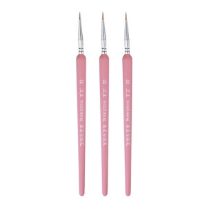 Unique Bargains Detail Nylon Miniature Painting Brush 3 Pcs - 1 of 4