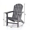 Wooden Outdoor Armchair and Ottoman Set, Classic Lounger Chair for Patio Comfort - Gray - 4 of 4