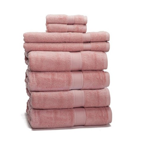 8pc Cotton Bath Towel Set Aqua : Target