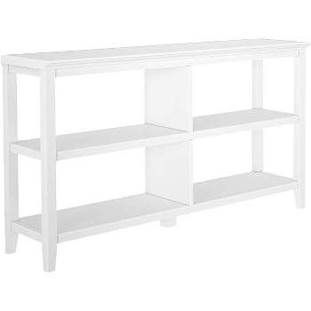 NewRidge 2-Tier Low Wooden Bookcase White