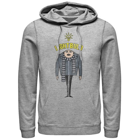 Men's Despicable Me Gru Lightbulb Pull Over Hoodie : Target