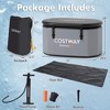 Costway XL 129 Gal Oval Ice Bath Tub for Athletes with Cover Hand Pump Backpack for Adults Gray/Black - 3 of 4
