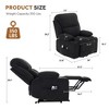 Electric Power Lift Recliner Chair Sofa with 8-Point Massage, Remote-Controlled Footrest & Heat, 3 Positions- for Elderly & Adults - 3 of 4