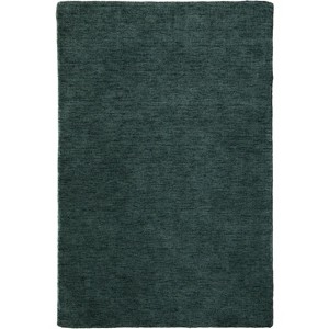 Green Wool Hand Woven Area Rug - 1 of 4