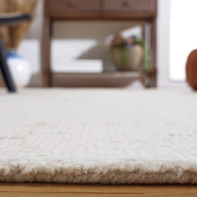 Ivory Elegance Abstract Hand-Tufted Wool Rug - 6' x 9'