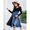 Maternity Dress Women's High Waist Floral Print Pleated Maxi Skirt Casual Flowy Swing A Line Long Skirts - 2 of 4