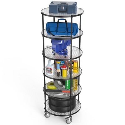 Dolonm Heavy Duty Adjustable Storage Rack Metal Shelf Wire Shelving Unit with Wheels & Shelf Liners