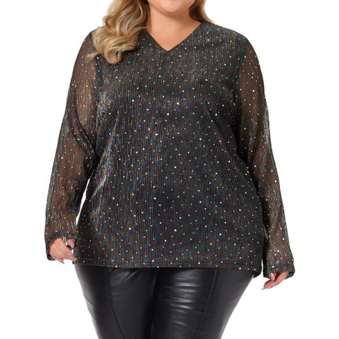 Torrid black blouse with key hole front and back and black lace sleeves!