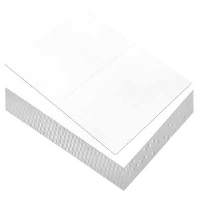 White Card Stock Half Fold Greeting Cards for DIY Craft, Notes, Glossy and Matte (8.5 x 5.5 In Folded, 100 Sheets)