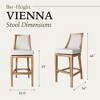 Maven Lane Vienna High Back Fabric Bar Height Bar Stool - 4 of 4