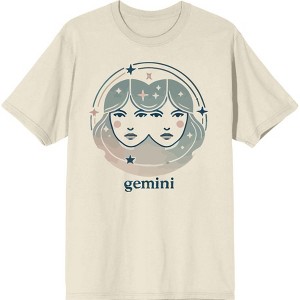 Gemini Zodiac Sign Adult Crew Neck Short Sleeve Tee - 1 of 2