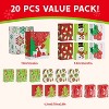 Joyfy 20 Pcs Christmas Gift Bags, Assorted Sizes Presents Wrapping Bags with Handles for Xmas Goody Gift-Giving Party Favor Decoration - 2 of 4