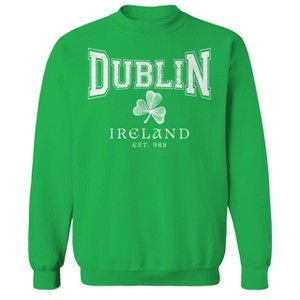 Rerun Island Men's Destination Dublin Long Sleeve Graphic Cotton Sweatshirt - 1 of 1