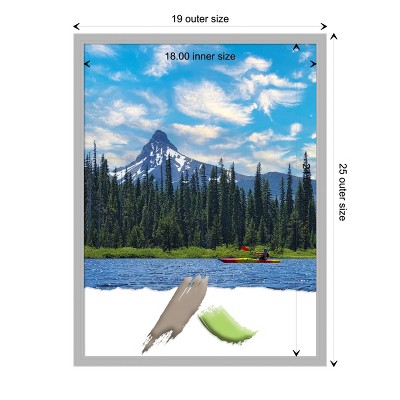 Glossy Silver Polystyrene Modern Wall Picture Frame